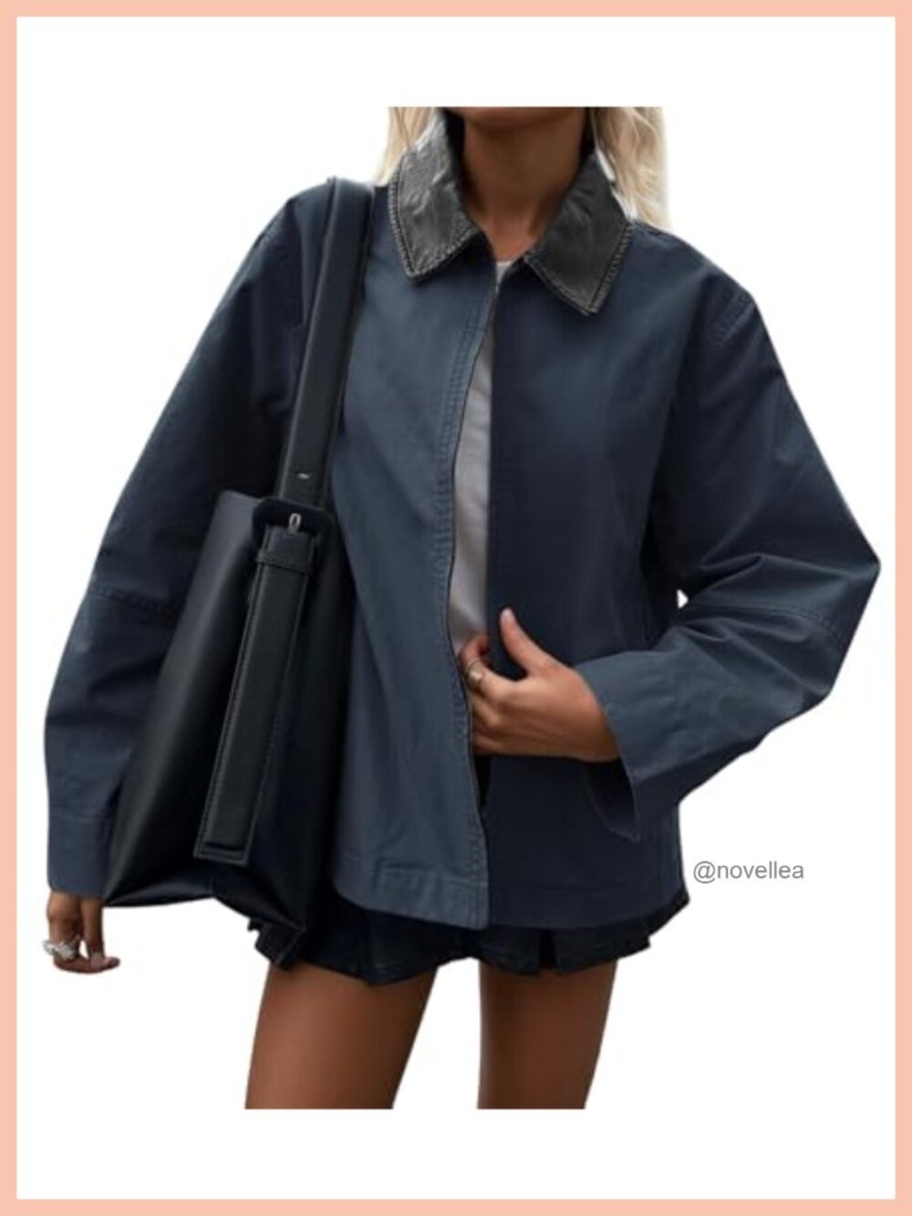 Women's Cotton Canvas Barn Jacket Zip Up Oversized Lightweight Utility Coat